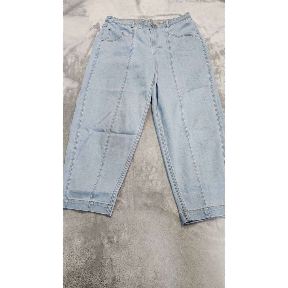 LOGO by Lori Goldstein Women's 18W Blue Barrel Leg Jeans NWOT - Picture 2 of 10